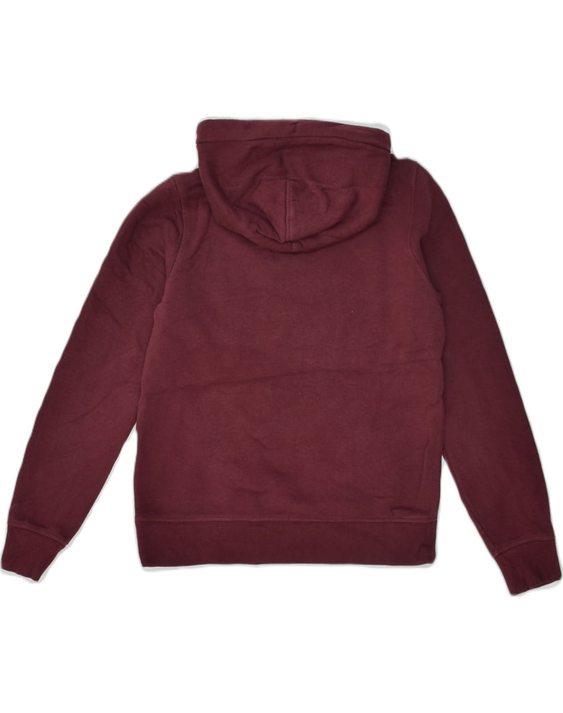 JACK WILLS Womens Graphic Hoodie Jumper UK 10 Small  Maroon Cotton | Vintage Jack Wills | Thrift | Second-Hand Jack Wills | Used Clothing | Messina Hembry 