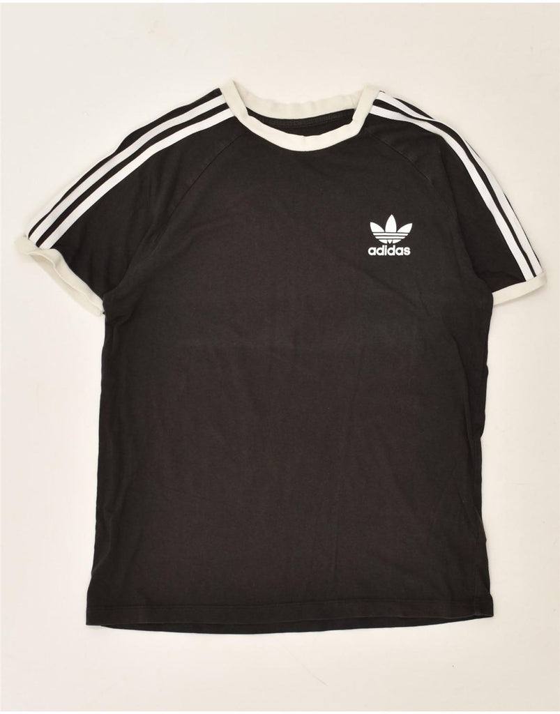 ADIDAS Boys Graphic T-Shirt Top 13-14 Years Large Black Cotton | Vintage Adidas | Thrift | Second-Hand Adidas | Used Clothing | Messina Hembry 