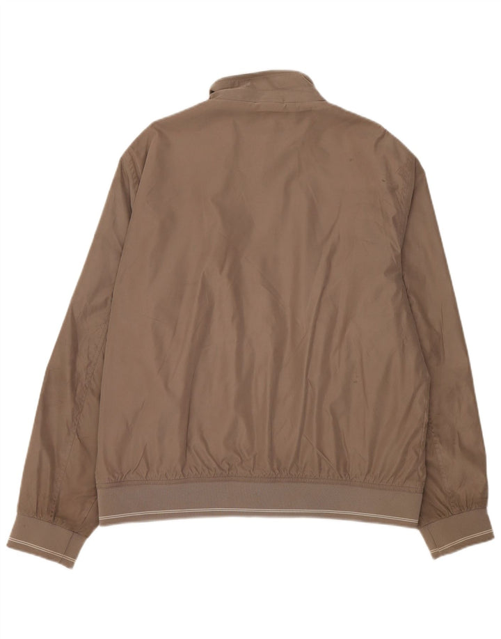 Marks & Spencer Mens Bomber Jacket UK 40 Large Brown Polyester