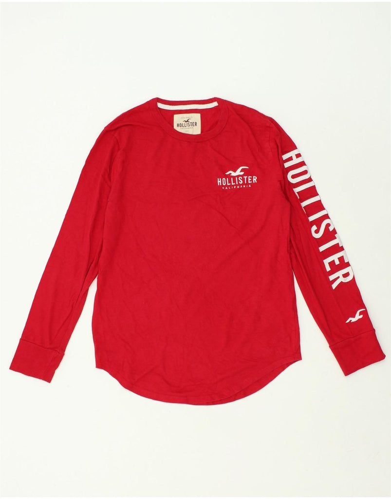 HOLLISTER Mens Graphic Top Long Sleeve Medium Red Cotton | Vintage Hollister | Thrift | Second-Hand Hollister | Used Clothing | Messina Hembry 
