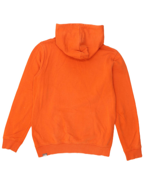 The North Face Boys Graphic Hoodie Jumper 14-15 Years XL Orange Cotton