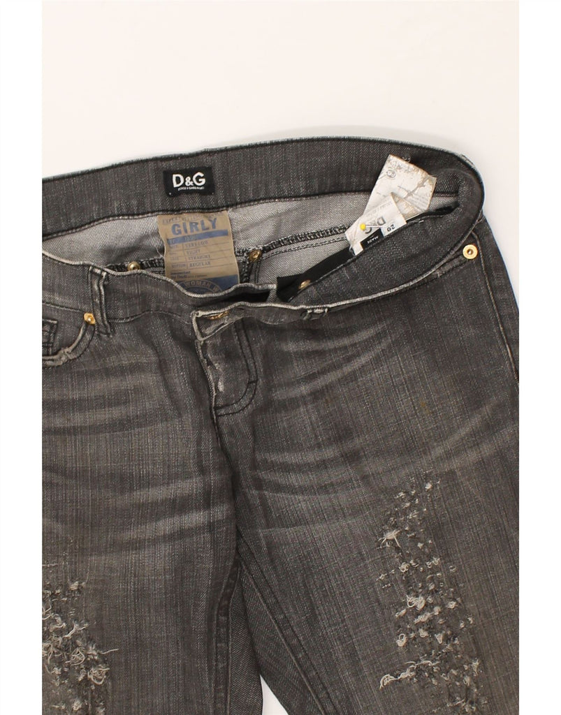 DOLCE & GABBANA Girls Distressed Skinny Jeans 15-16 Years W28 L28 Grey | Vintage Dolce & Gabbana | Thrift | Second-Hand Dolce & Gabbana | Used Clothing | Messina Hembry 