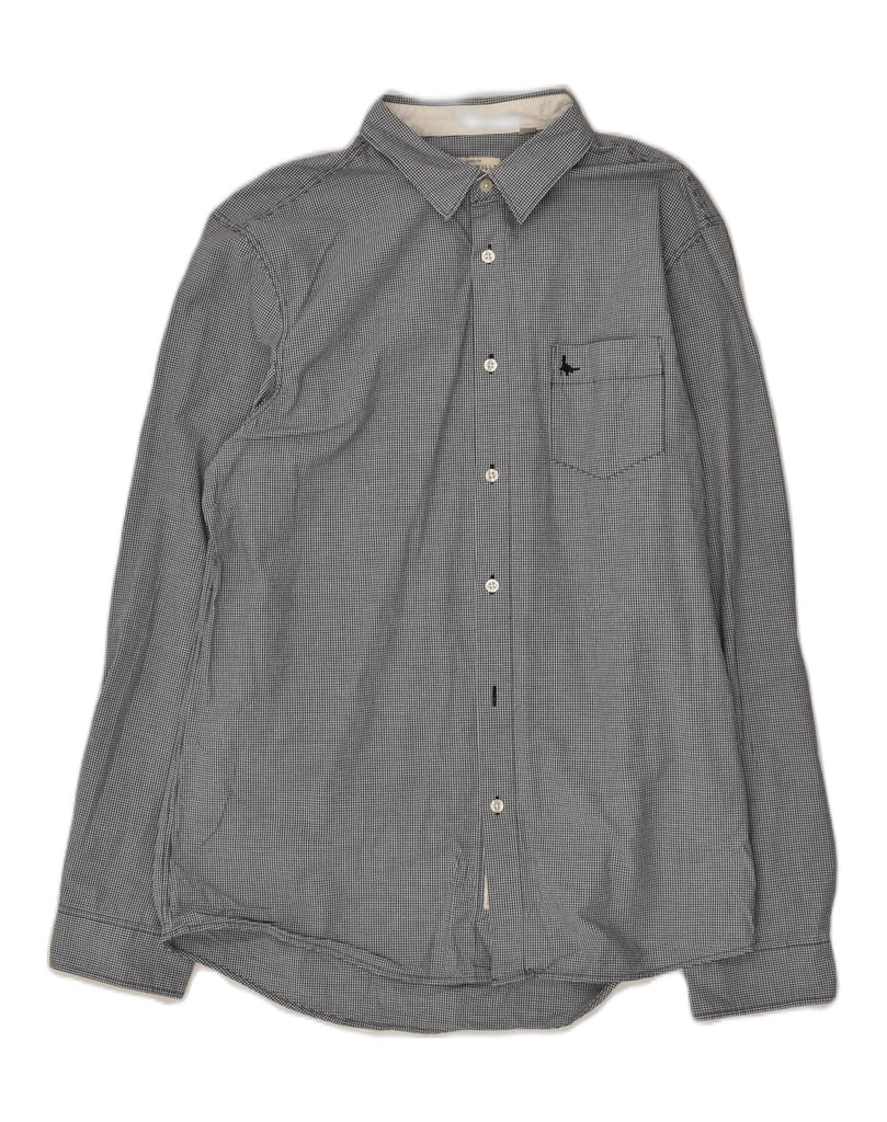 JACK WILLS Mens Classic Fit Shirt Large Grey Check Cotton | Vintage Jack Wills | Thrift | Second-Hand Jack Wills | Used Clothing | Messina Hembry 