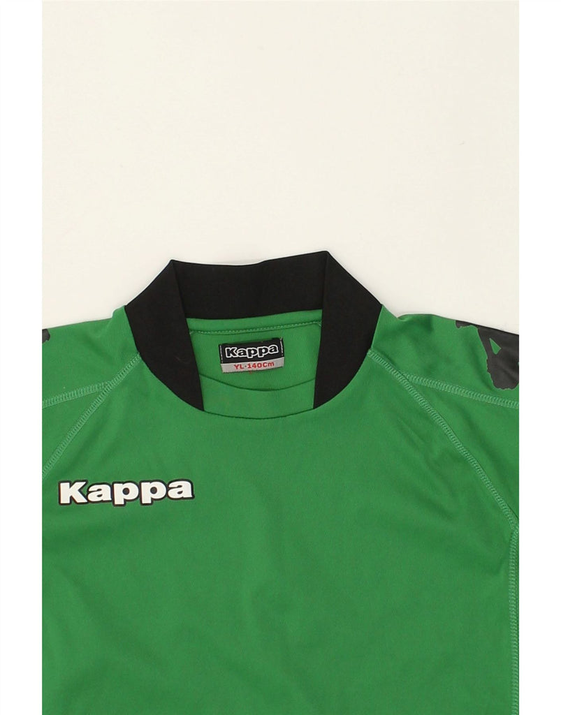 KAPPA Boys Graphic T-Shirt Top 9-10 Years  Green Polyester | Vintage Kappa | Thrift | Second-Hand Kappa | Used Clothing | Messina Hembry 