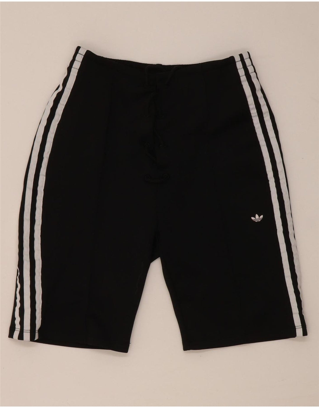 Adidas Womens Sport Shorts UK 12 Medium Black Cotton