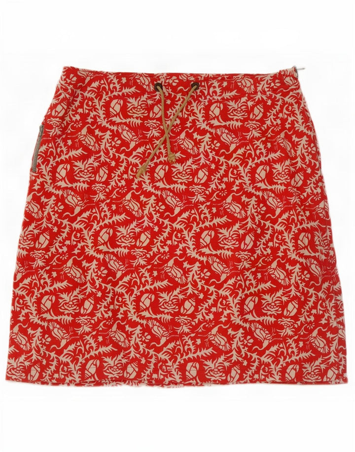 Murphy & Nye Womens Mini Skirt W27 Small Red Floral Cotton