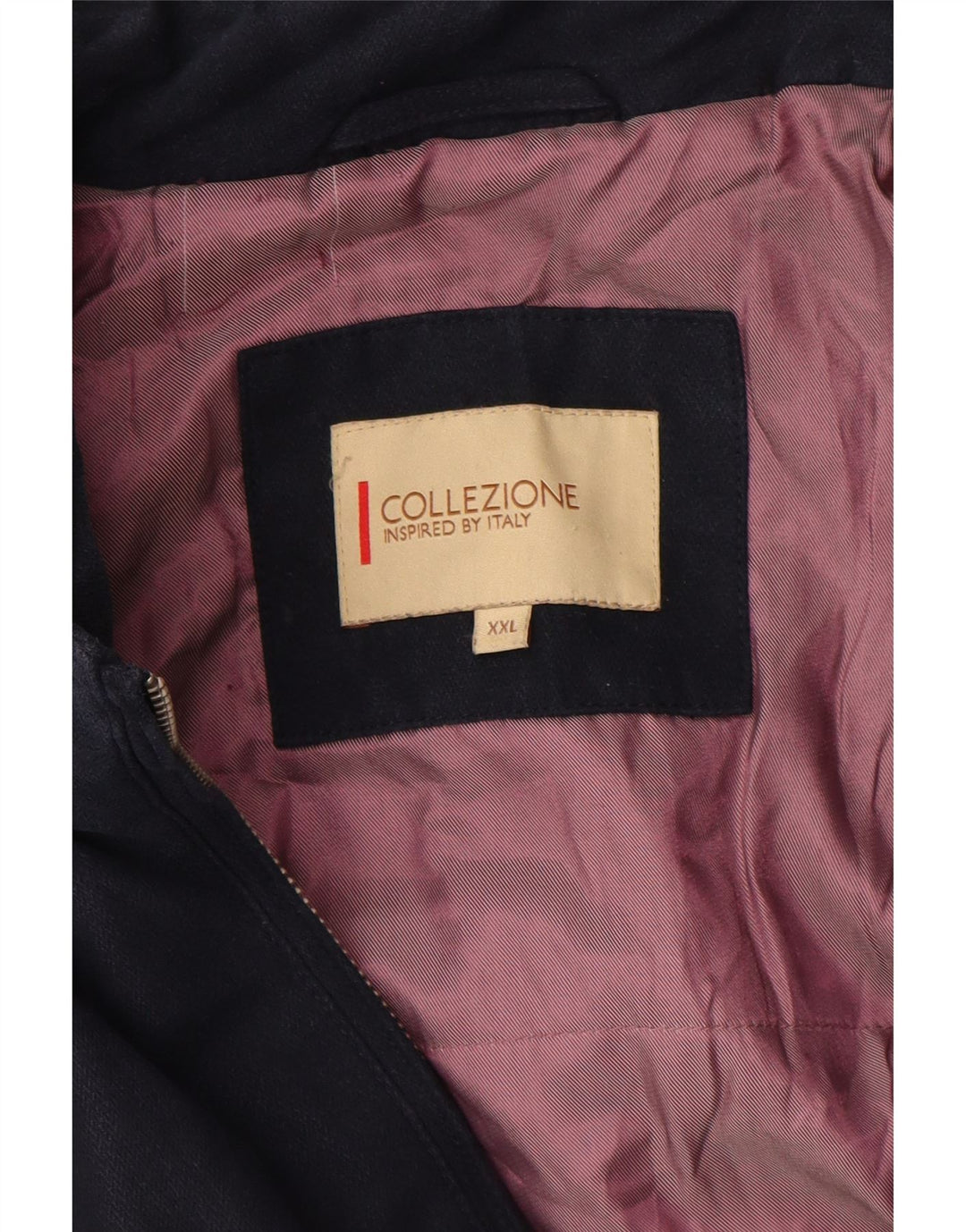 Vintage Mens Bomber Jacket UK 44 2XL Navy Blue