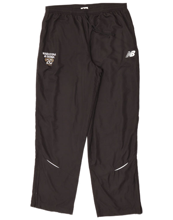 NEW BALANCE Mens Graphic Tracksuit Trousers XL  Black Polyester