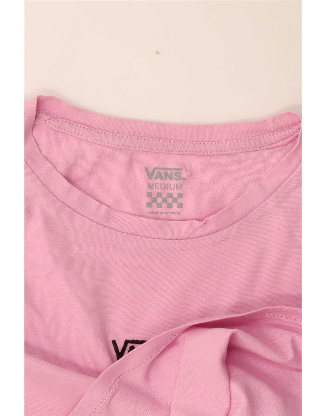 Vans Womens Crop T-Shirt Top UK 14 Medium Pink