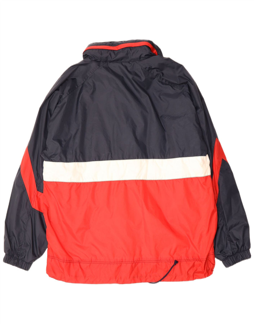 Marcel Clair Mens Anorak Jacket UK 40 Large Navy Blue Colourblock Polyamide