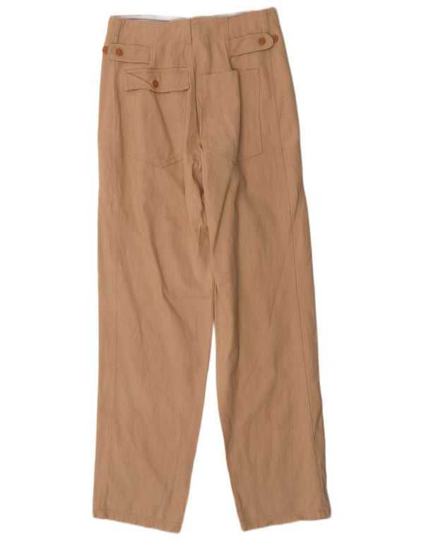 Vintage Womens Straight Corduroy Trousers IT 44 Medium W26 L32 Beige