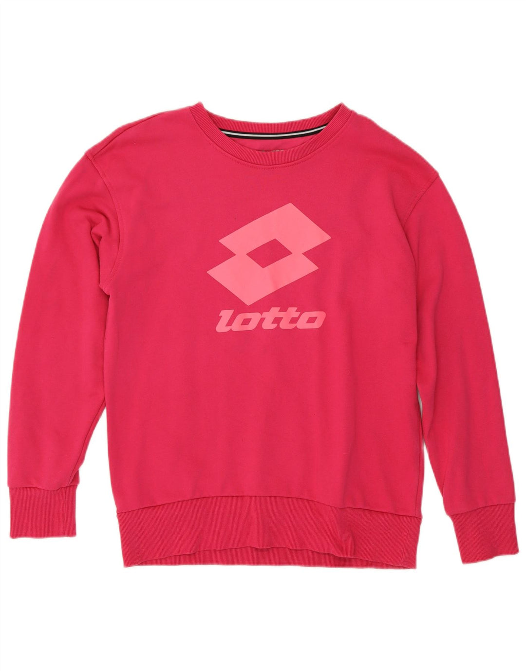 Lotto Womens Sweatshirt Jumper UK 14 Medium Pink Cotton