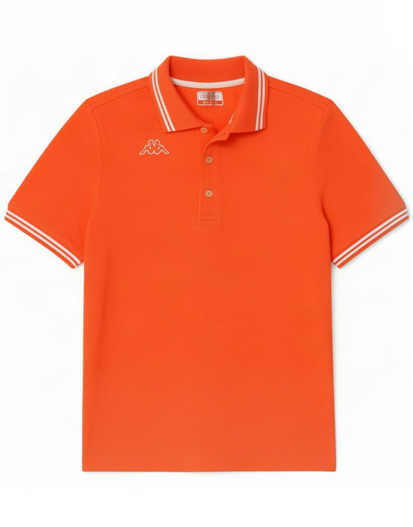 Kappa Mens Polo Shirt Small Orange Cotton
