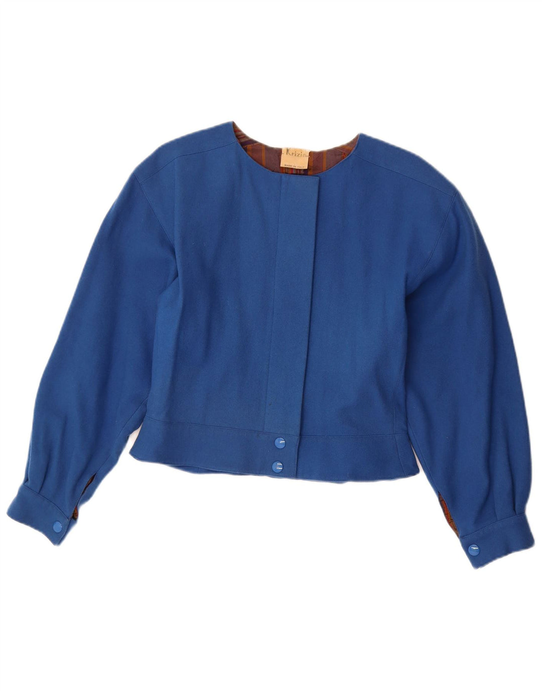 Krizia Womens Bolero Jacket UK 14 Medium Blue