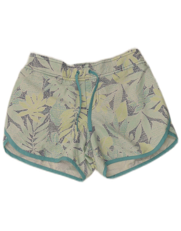 Columbia Womens Sport Shorts UK 8 Small Green Floral Polyester