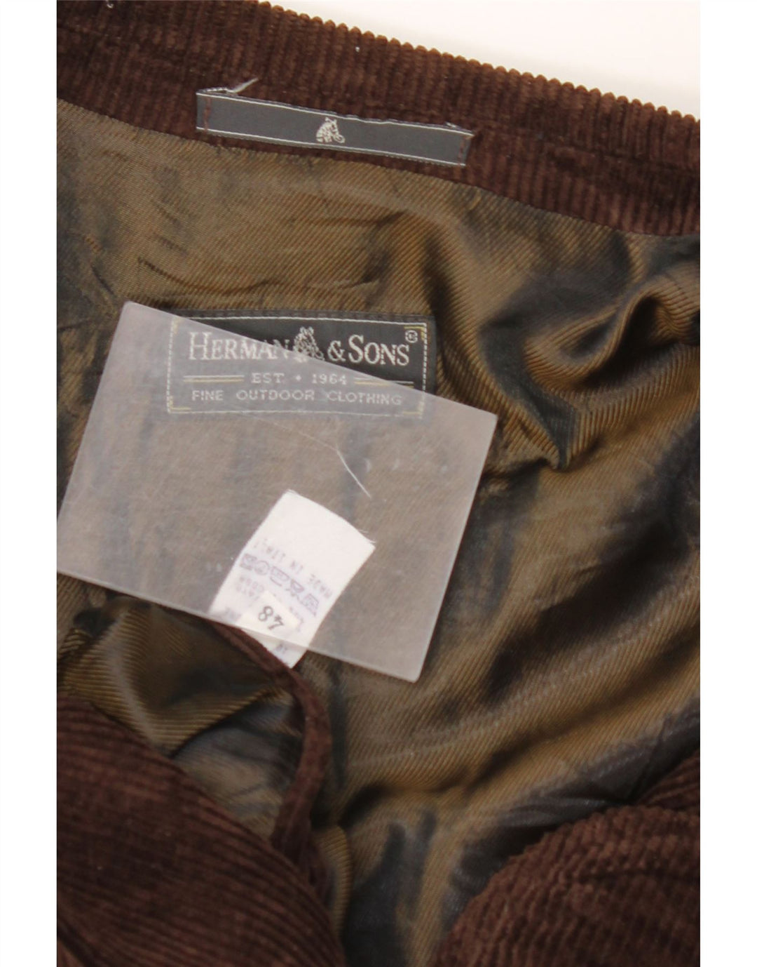 HERMAN & SONS Mens 3 Button Corduroy Blazer Jacket IT 48 Medium Brown