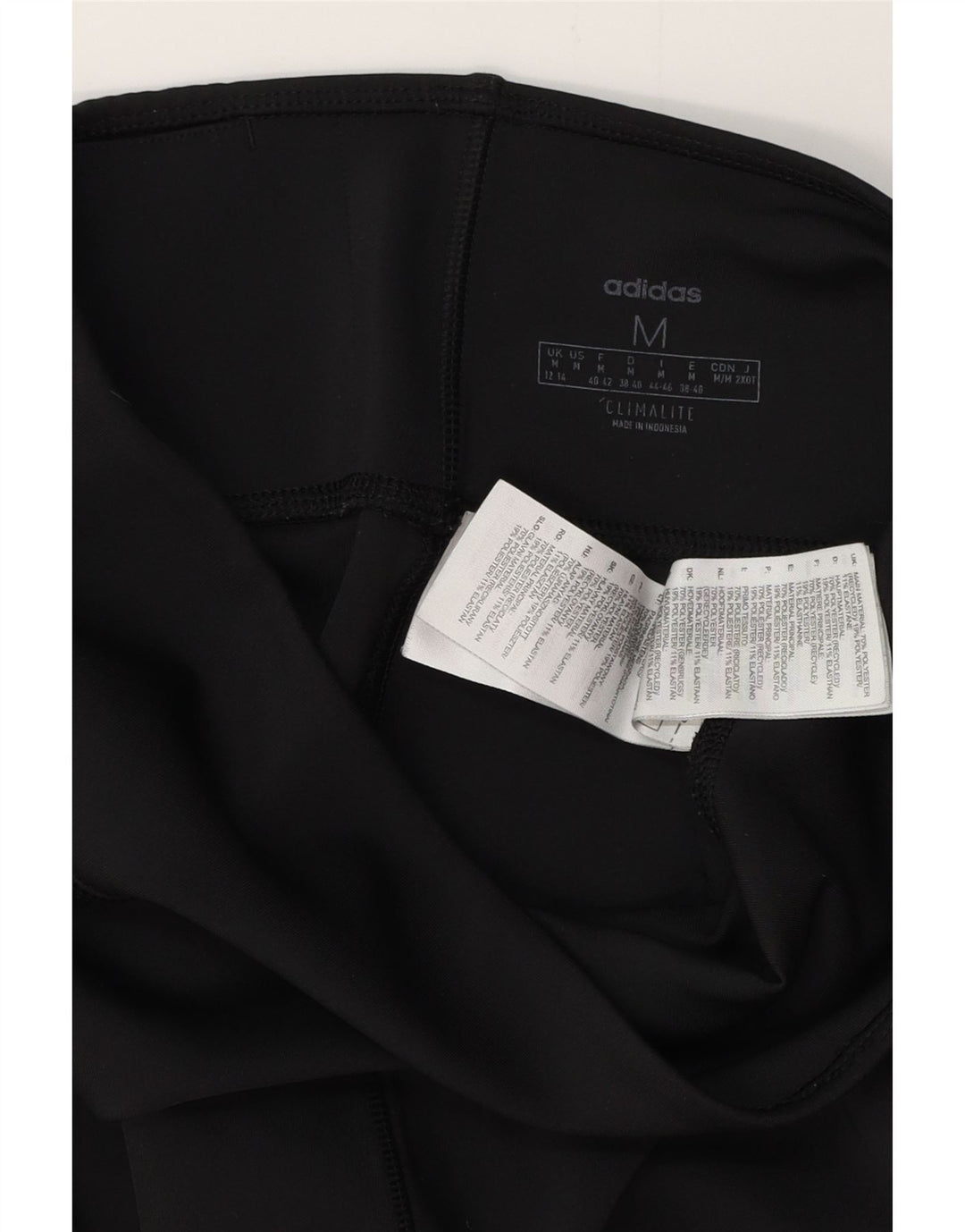 ADIDAS Womens Climalite Leggings UK 12/14 Medium  Black Polyester