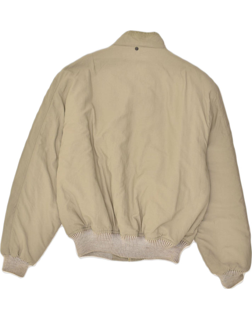 MC KEE'S Mens Bomber Jacket IT 52 XL Beige Polyester | Vintage MC Kee's | Thrift | Second-Hand MC Kee's | Used Clothing | Messina Hembry 