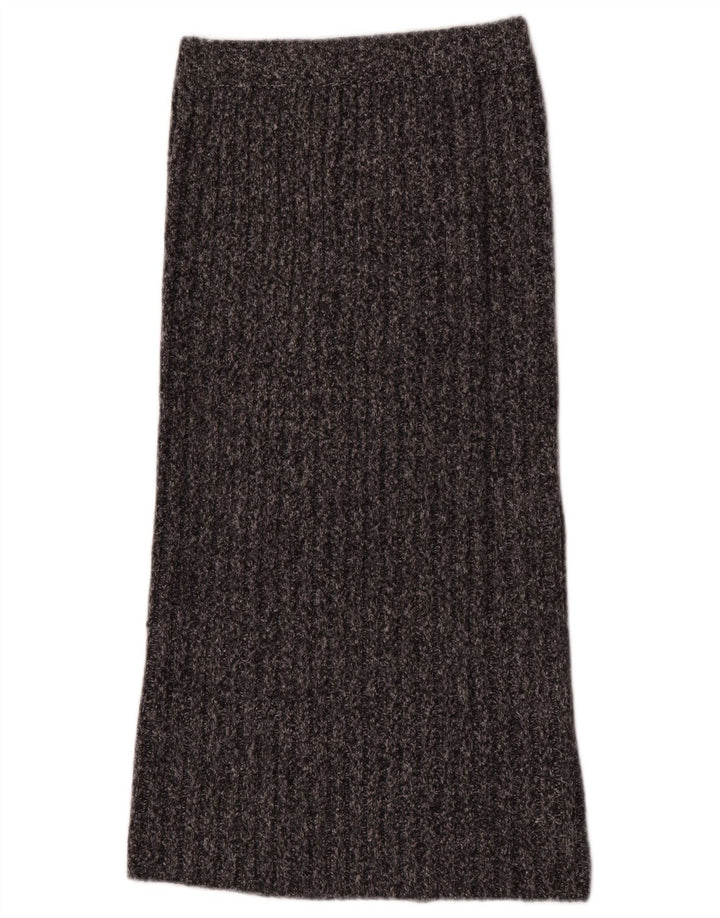 Zara Womens Knit Maxi Skirt Small W26 Grey Polyester