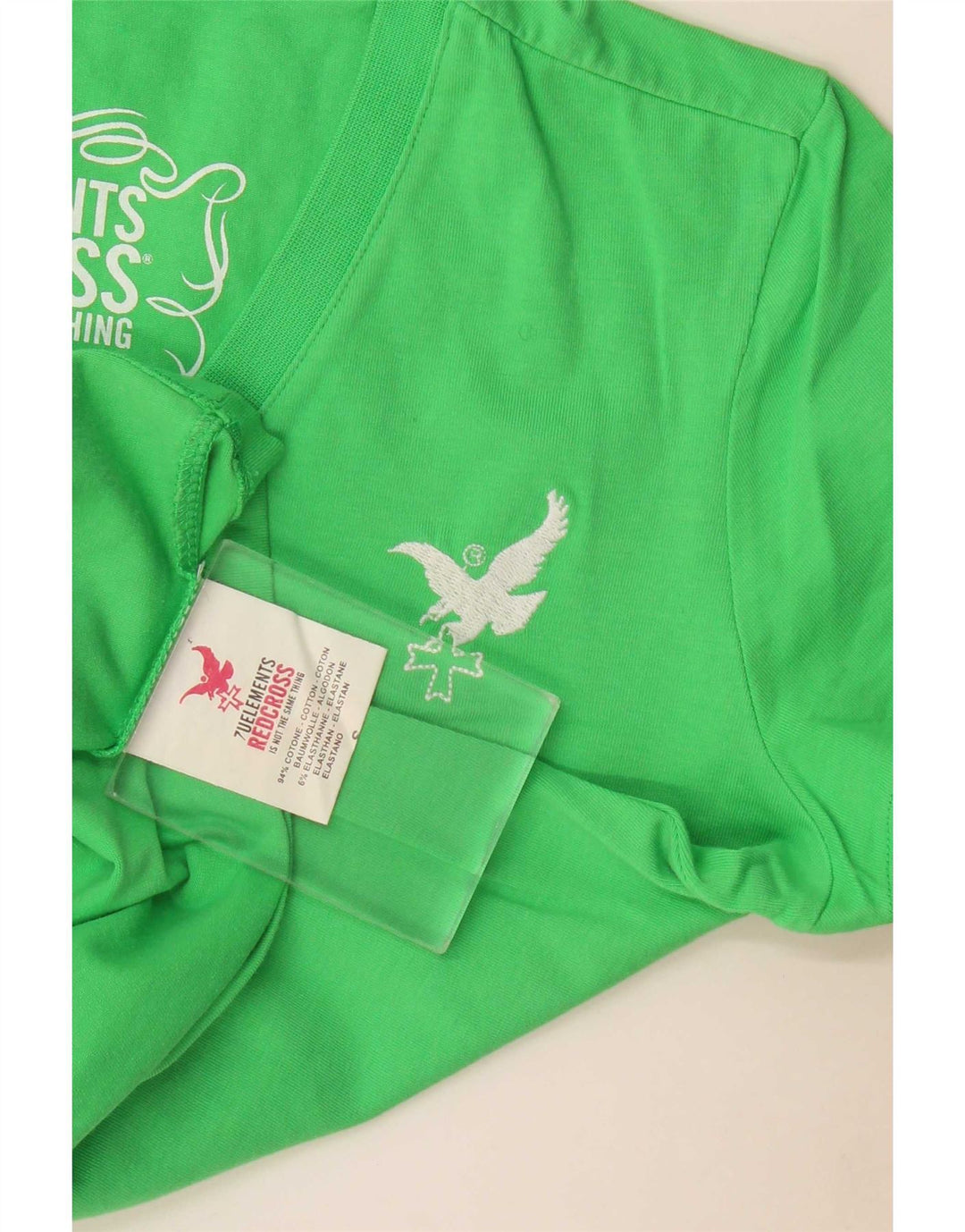 Zu Elements Womens Graphic T-Shirt Top UK 10 Small Green Cotton