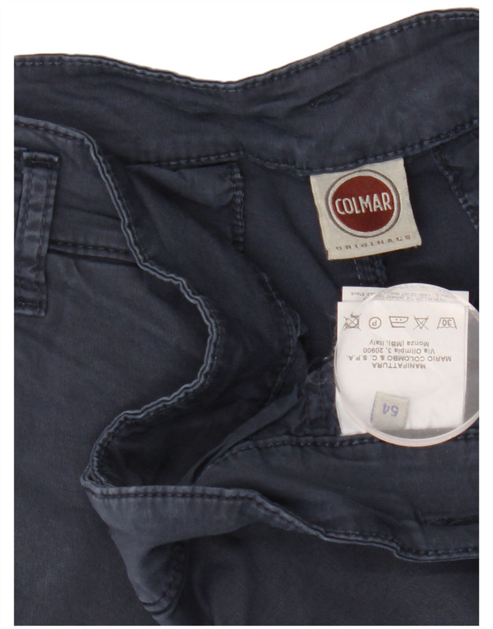 COLMAR Mens Chino Shorts IT 54 Large W38  Navy Blue Cotton