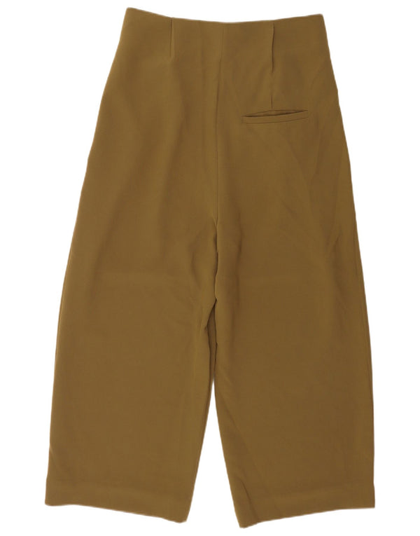Cos Womens High Waist Pegged Cropped Trousers EU 42 Large W32 L24 Khaki