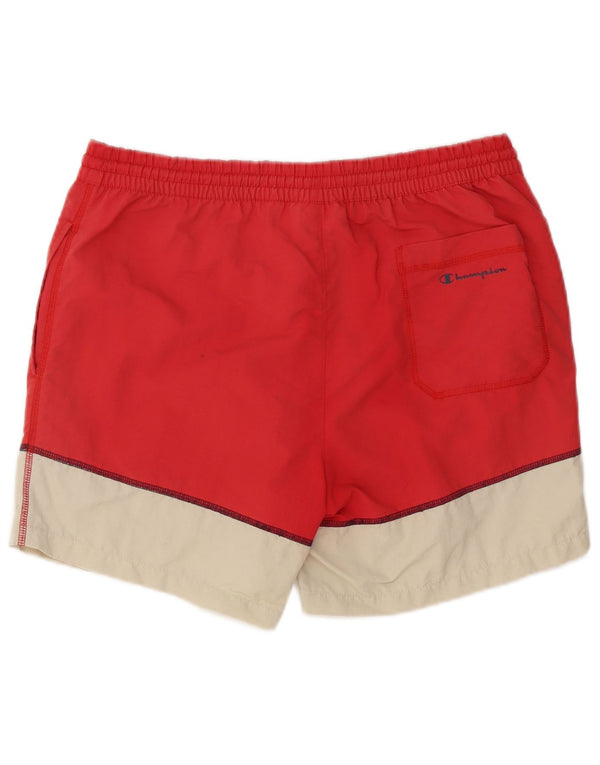 Champion Mens Graphic Swimming Shorts Large Red Colourblock Hawaiian