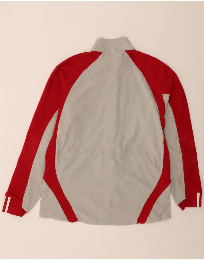 ADIDAS Mens Climawarm Fleece Jacket UK 38 Medium Grey Colourblock Vintage Adidas and Second-Hand Adidas from Messina Hembry 