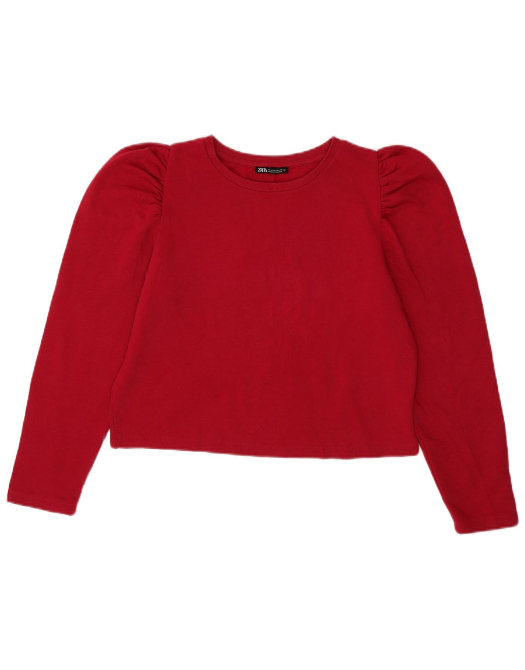 ZARA Womens Crop Top Long Sleeve UK 14 Medium Pink