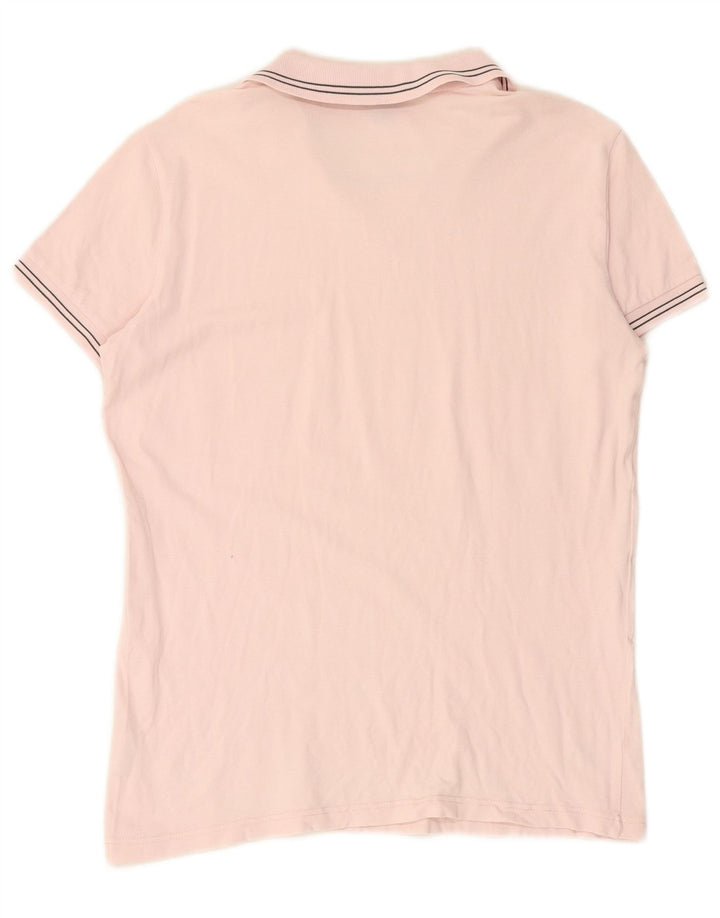 CALVIN KLEIN JEANS Mens Graphic Polo Shirt Medium Pink Cotton