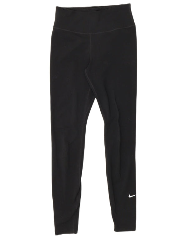 Nike Womens Dri Fit Leggings UK 4 XS Black Sports