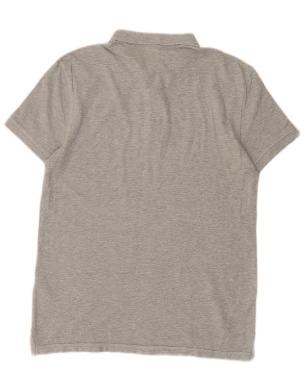All Saints Mens Polo Shirt Medium Grey Cotton