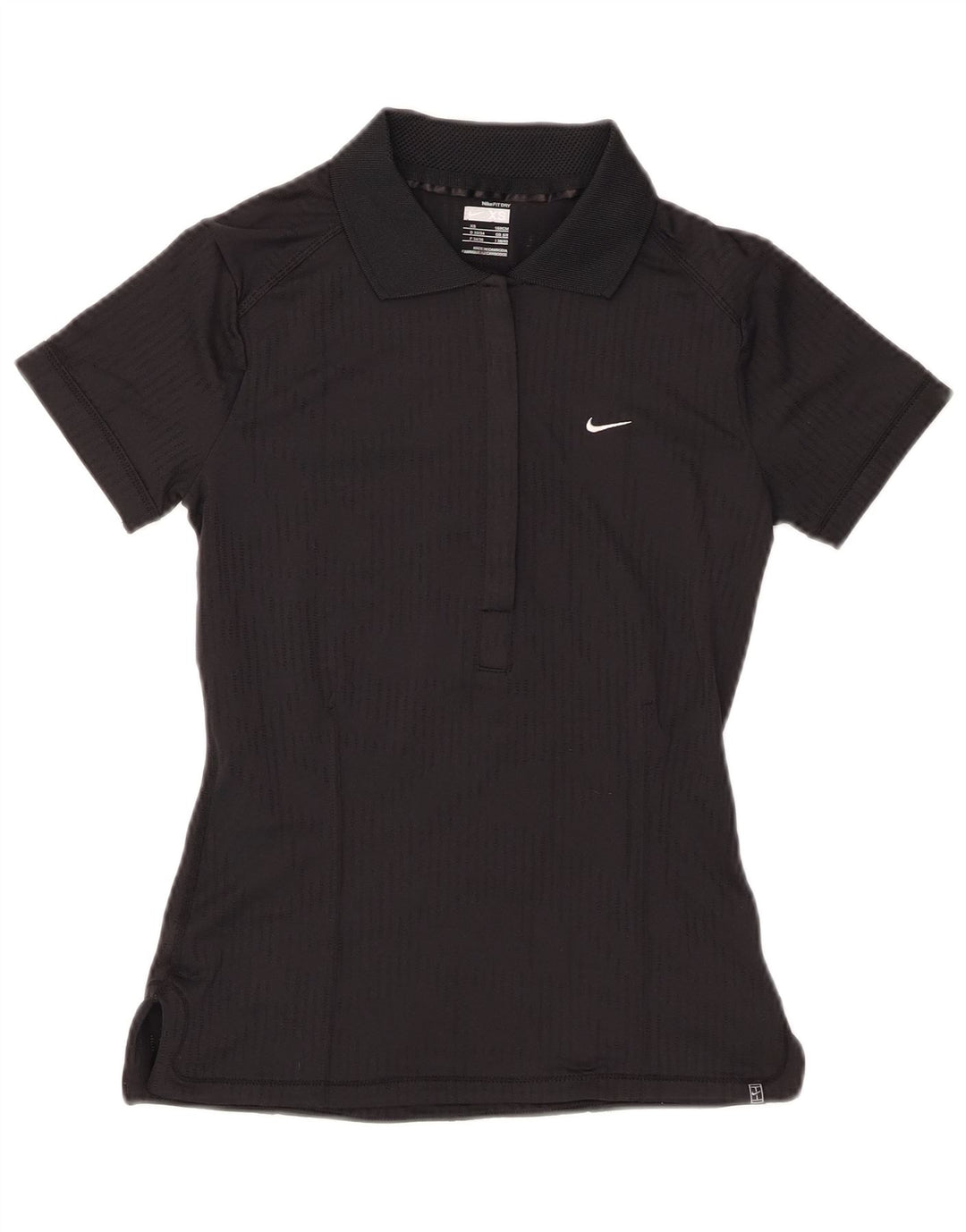 Nike Womens Polo Shirt UK 6/8 XS Black