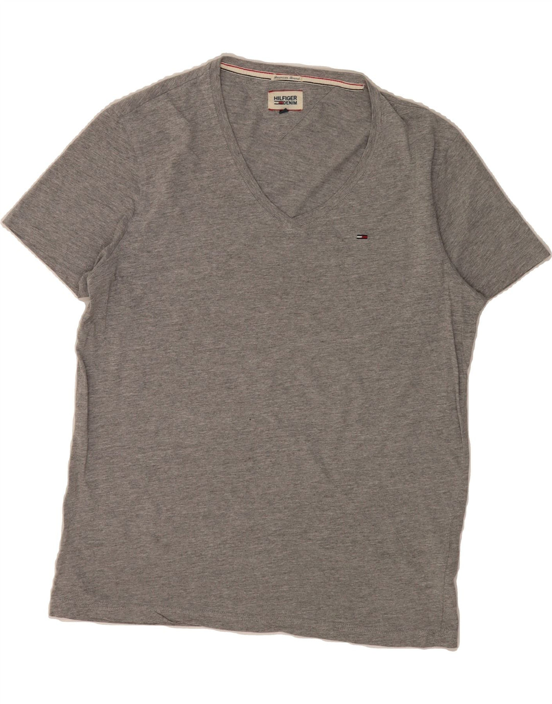 TOMMY HILFIGER Mens T-Shirt Top XL Grey Cotton Vintage Tommy Hilfiger and Second-Hand Tommy Hilfiger from Messina Hembry 