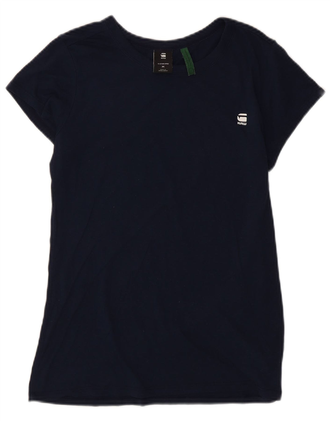 G-Star Womens T-Shirt Top UK 12 Medium Navy Blue Cotton
