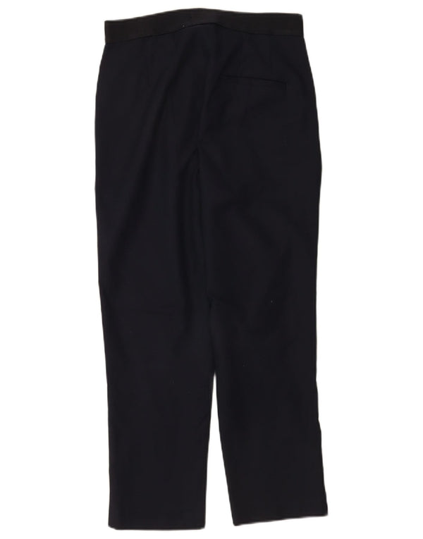 Marks & Spencer Womens Crop Chino Trousers UK 8 Small W26 L24 Navy Blue