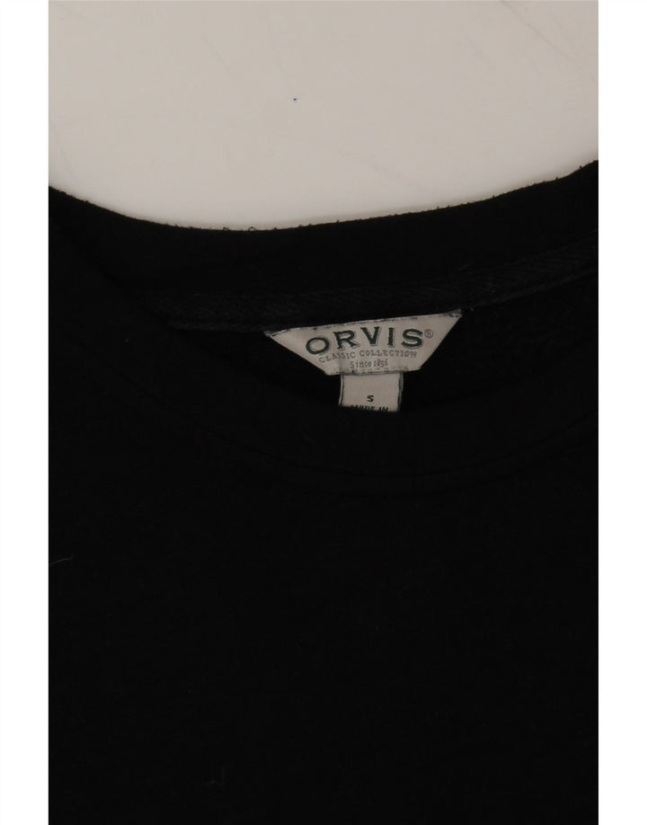 ORVIS Mens Sweatshirt Jumper Small Black Modal Vintage Orvis and Second-Hand Orvis from Messina Hembry 
