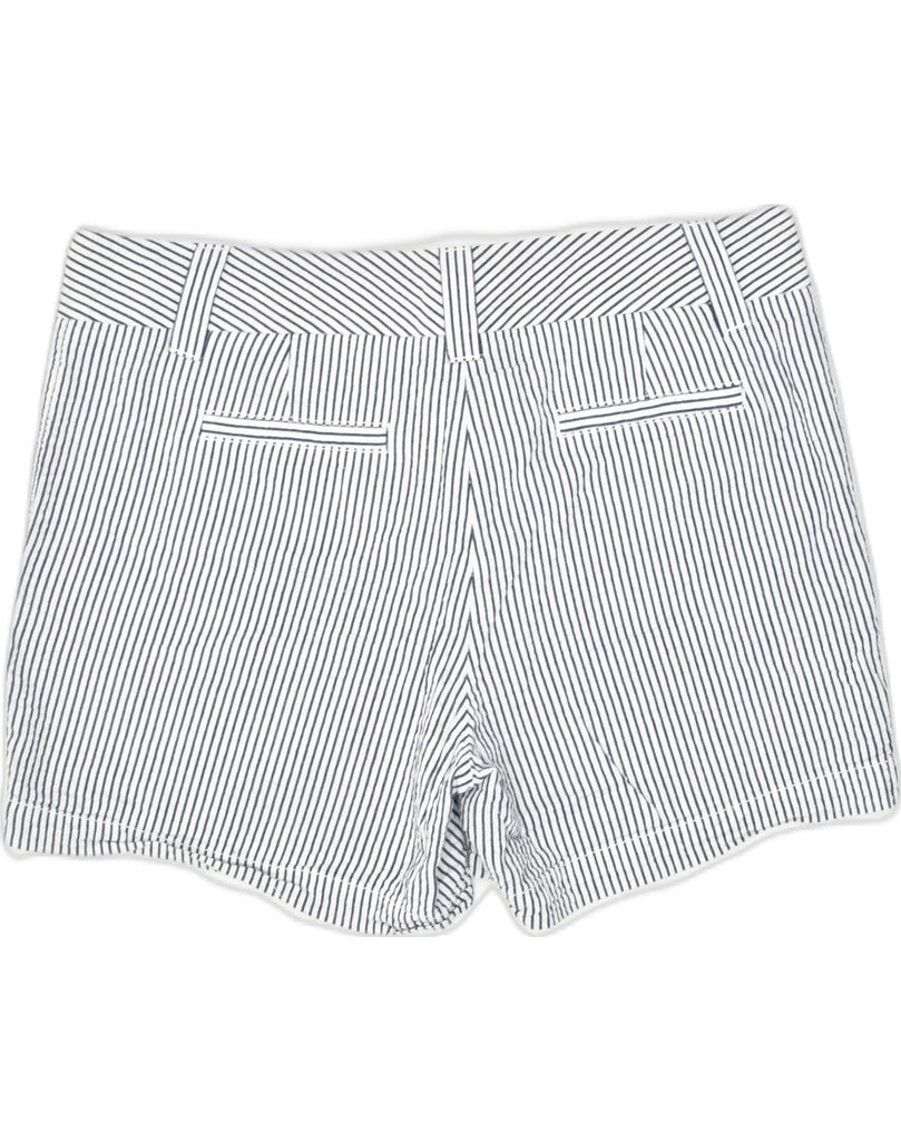 J. CREW Womens Casual Shorts US 10 Large W36 White Striped Cotton | Vintage | Thrift | Second-Hand | Used Clothing | Messina Hembry 