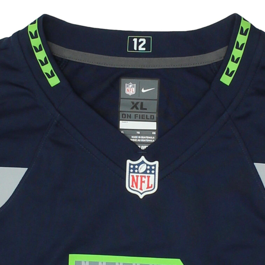 Seattle Seahawks Russell Wilson Nike Mens Navy Jersey | NFL Sportswear VTG | Vintage Messina Hembry | Thrift | Second-Hand Messina Hembry | Used Clothing | Messina Hembry 