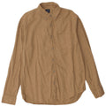 J. CREW Mens Flannel Shirt Medium Beige Cotton