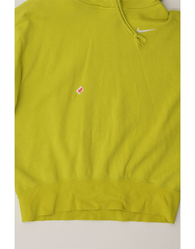 NIKE Womens Oversized Hoodie Jumper UK 6 XS Yellow Cotton Vintage Nike and Second-Hand Nike from Messina Hembry 