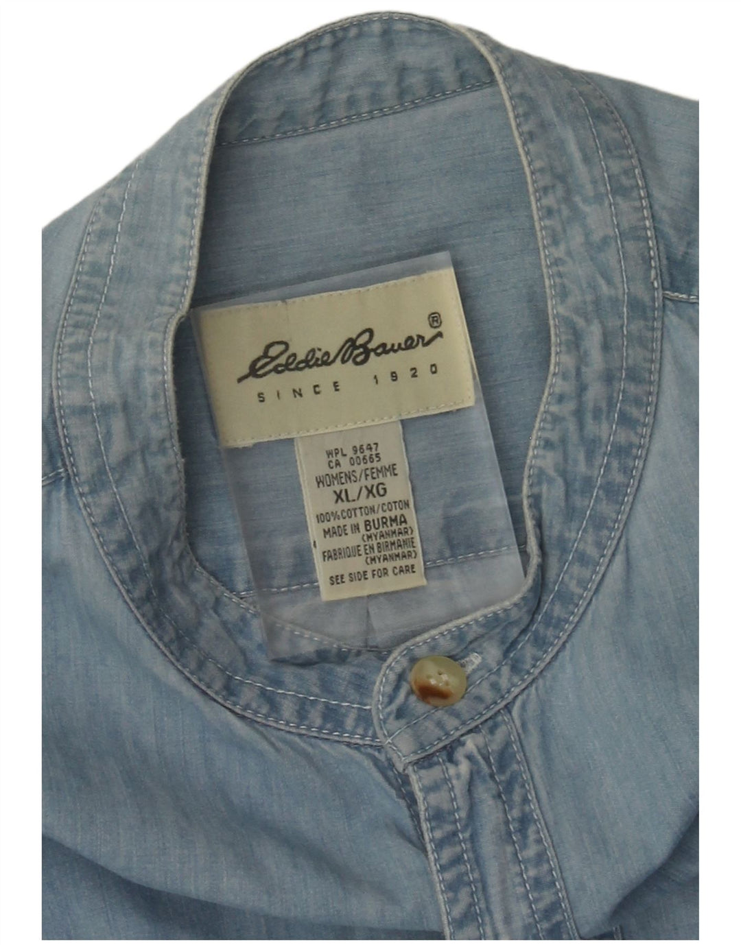 Eddie Bauer Womens Pullover Denim Dress UK 16 XL Blue Cotton