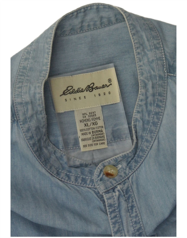 Eddie Bauer Womens Pullover Denim Dress UK 16 XL Blue Cotton