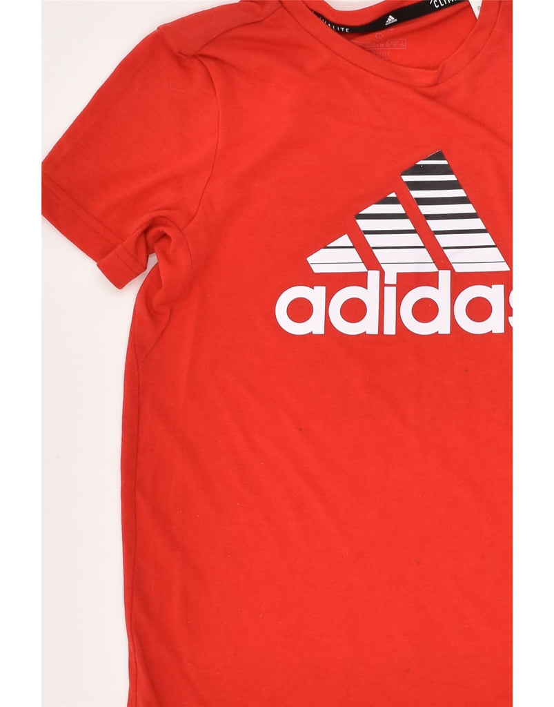 ADIDAS Boys Climalite Graphic T-Shirt Top 9-10 Years Small  Red | Vintage Adidas | Thrift | Second-Hand Adidas | Used Clothing | Messina Hembry 