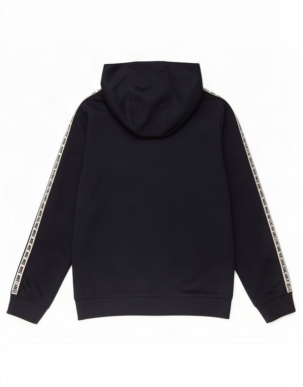 Nike Boys Zip Hoodie Sweater 10-11 Years Medium Navy Blue Colourblock