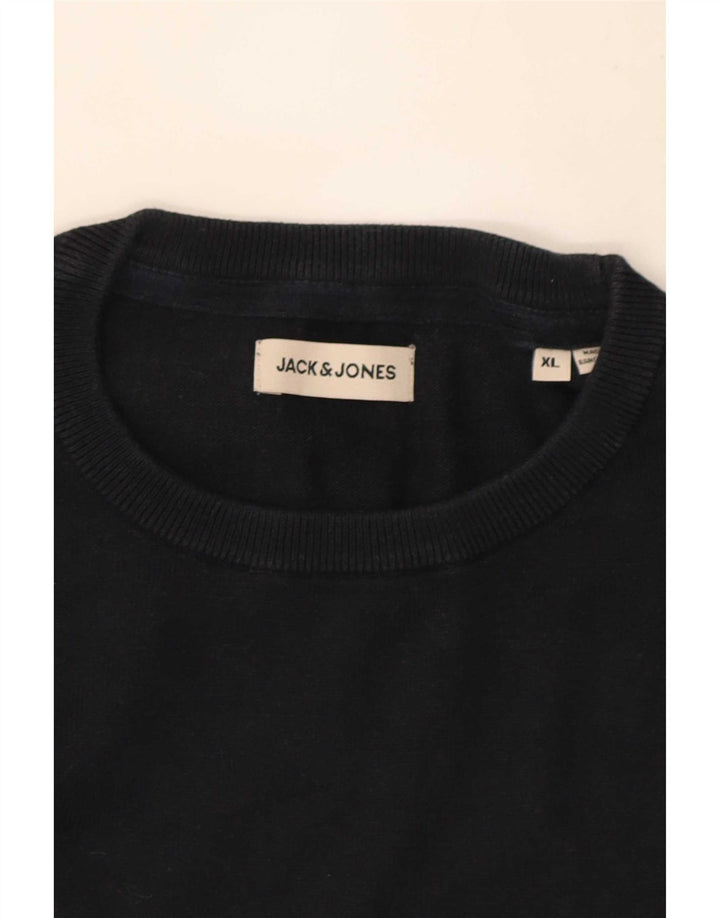 Jack & Jones Mens Crew Neck Jumper Sweater XL Navy Blue