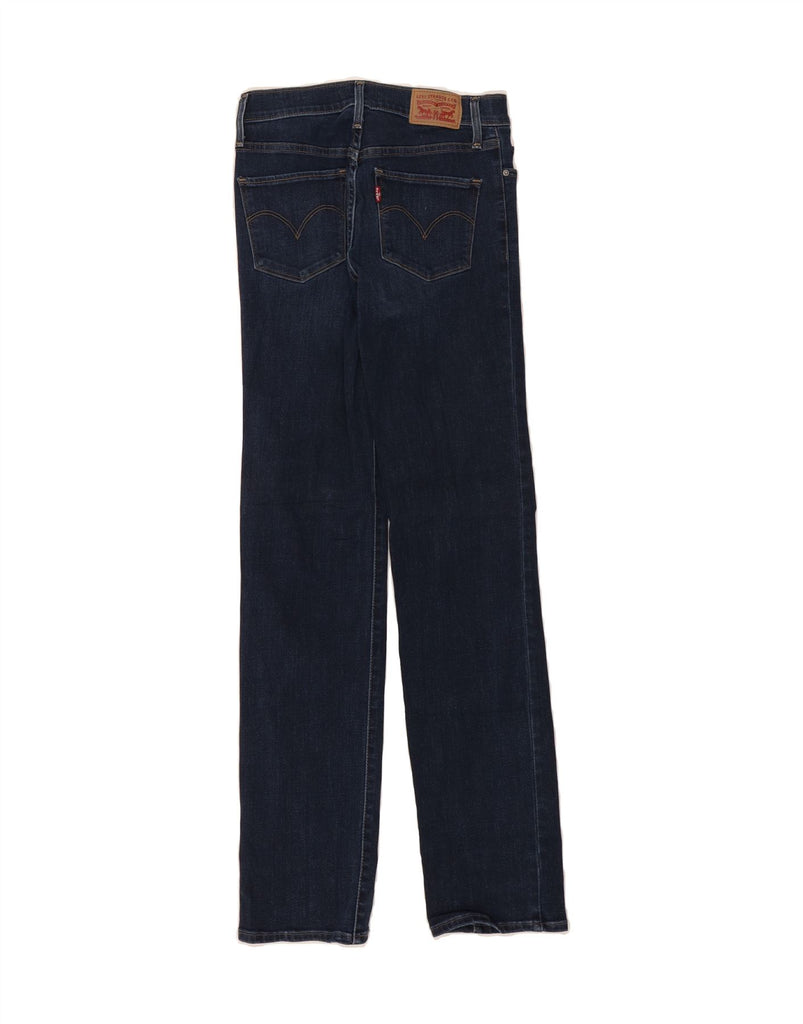 LEVI'S Womens 314 Shaping Straight Jeans W27 L32 Navy Blue Cotton Vintage Levi's and Second-Hand Levi's from Messina Hembry 