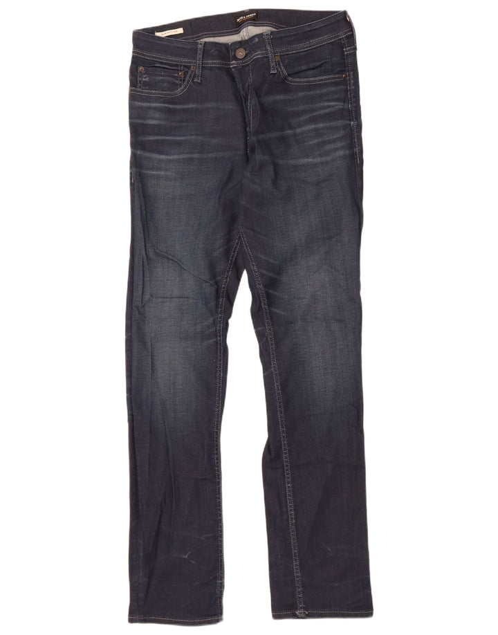 Jack & Jones Mens Tim Slim Jeans W33 L34 Blue Cotton