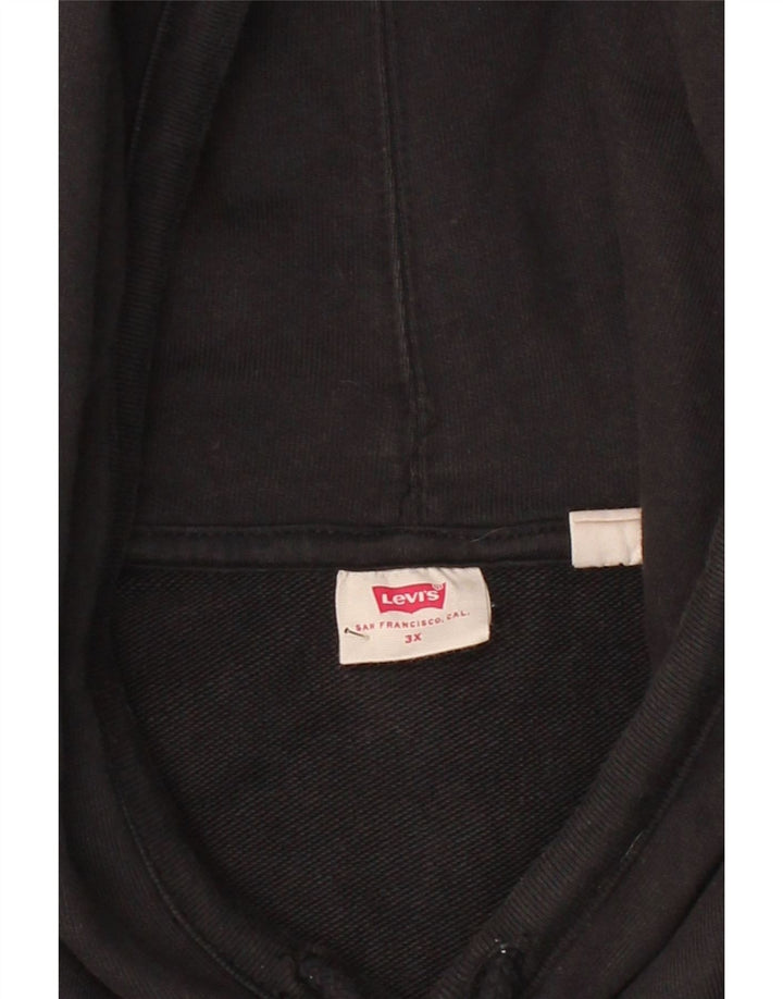 LEVI'S Womens Hoodie Jumper UK 20 3XL Black Cotton
