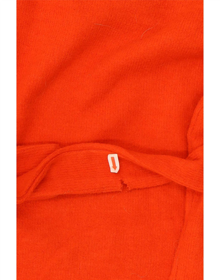 Zara Womens Oversized Turtle Neck Jumper Sweater UK 10 Small Orange